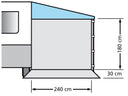 Side panel for Caravan Awning 240 cm